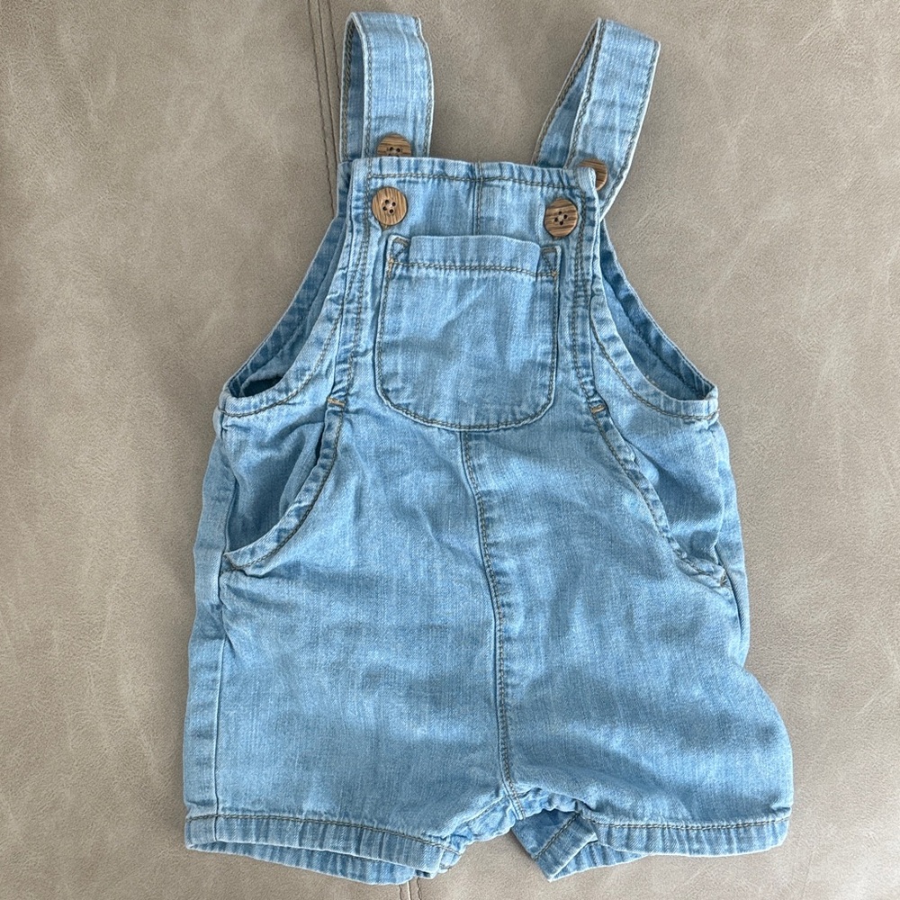 Light Planet Blue Denim Overalls